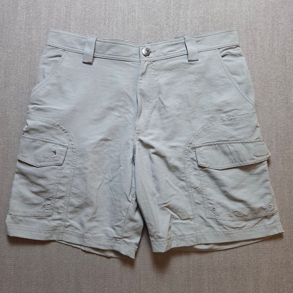 Reel Legends Cargo Shorts Mens 36 Gray Marlin Fishing Outdoor Hiking NWT